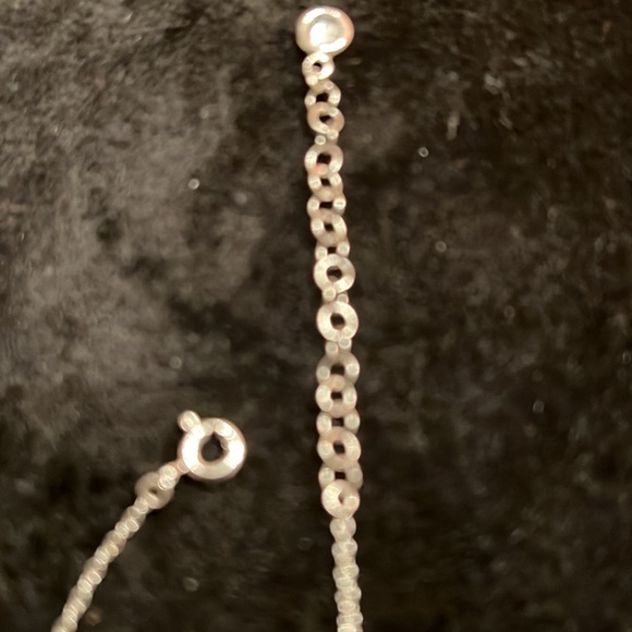 Crislu sterling silver with pink cz bezel set necklace. - Picture 3 of 8